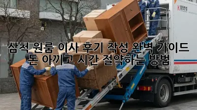 삼척 원룸 이사 후기 작성 완벽 가이드! 돈 아끼고 시간 절약하는 방법!