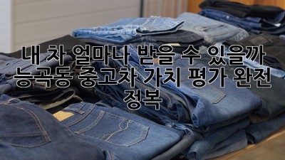 내 차, 얼마나 받을 수 있을까? 🤔 능곡동 중고차 가치 평가 완전 정복!